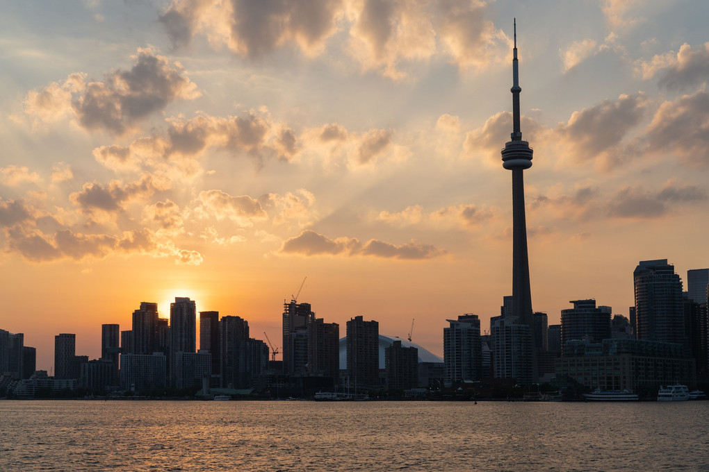 City of Toronto at sunset