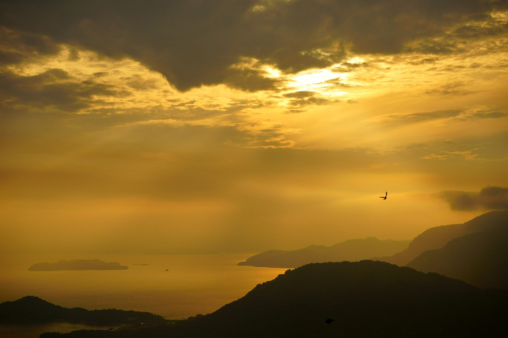 蒲刈諸島の夕陽