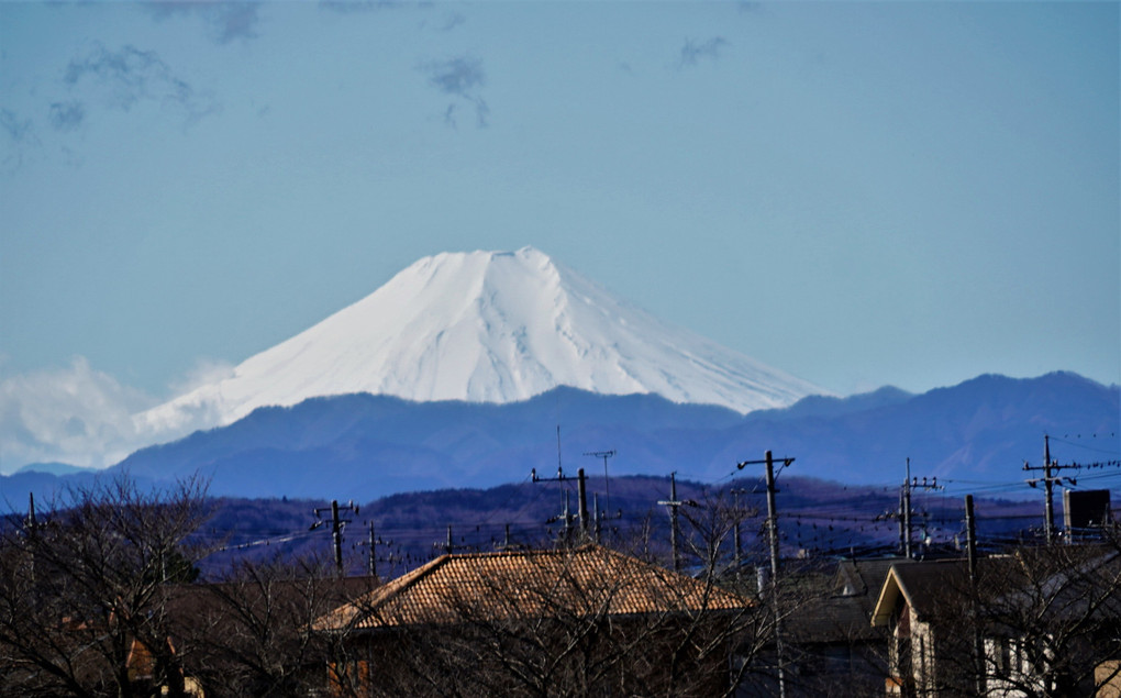 快晴の富士山