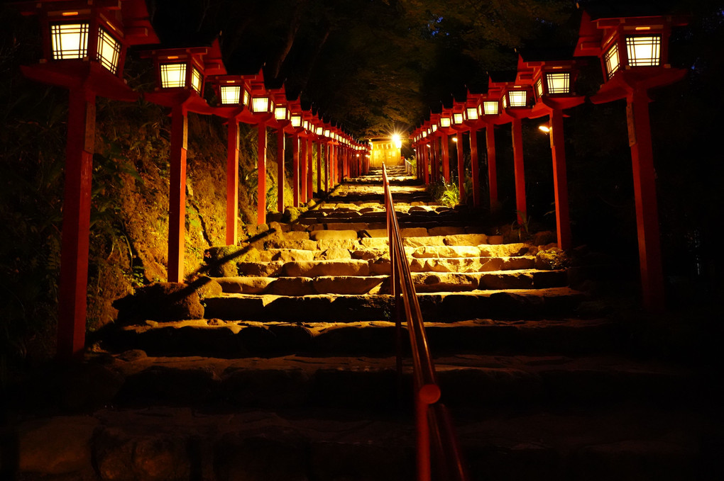 夜の京都（貴船神社）