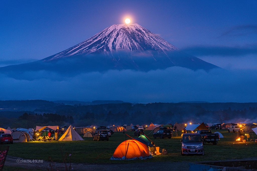 キャンプ場のパール富士