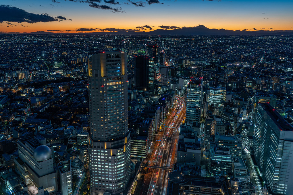 渋谷スカイの夕景