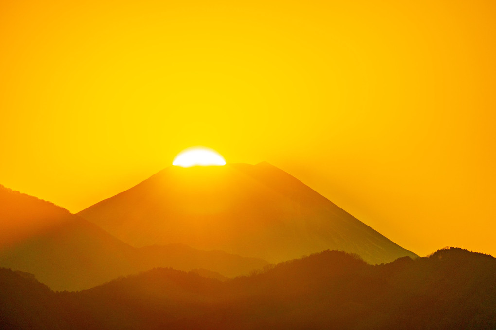 富士へ日の入り
