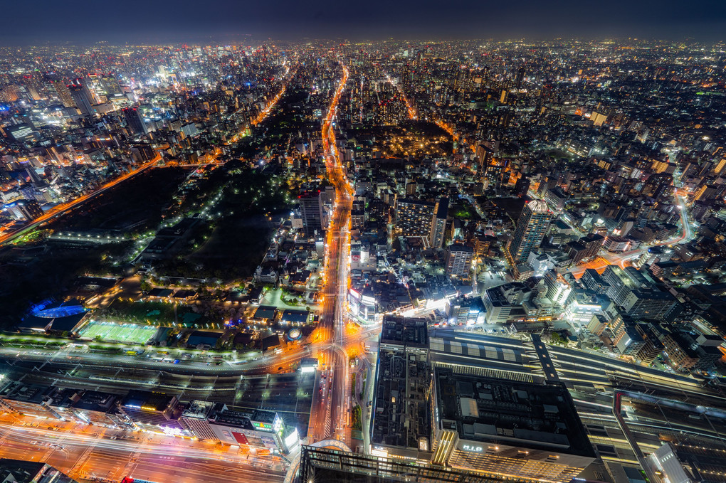 大阪春夜景