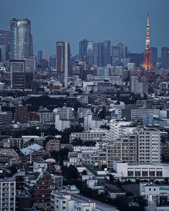 東京タワーとヒルズ