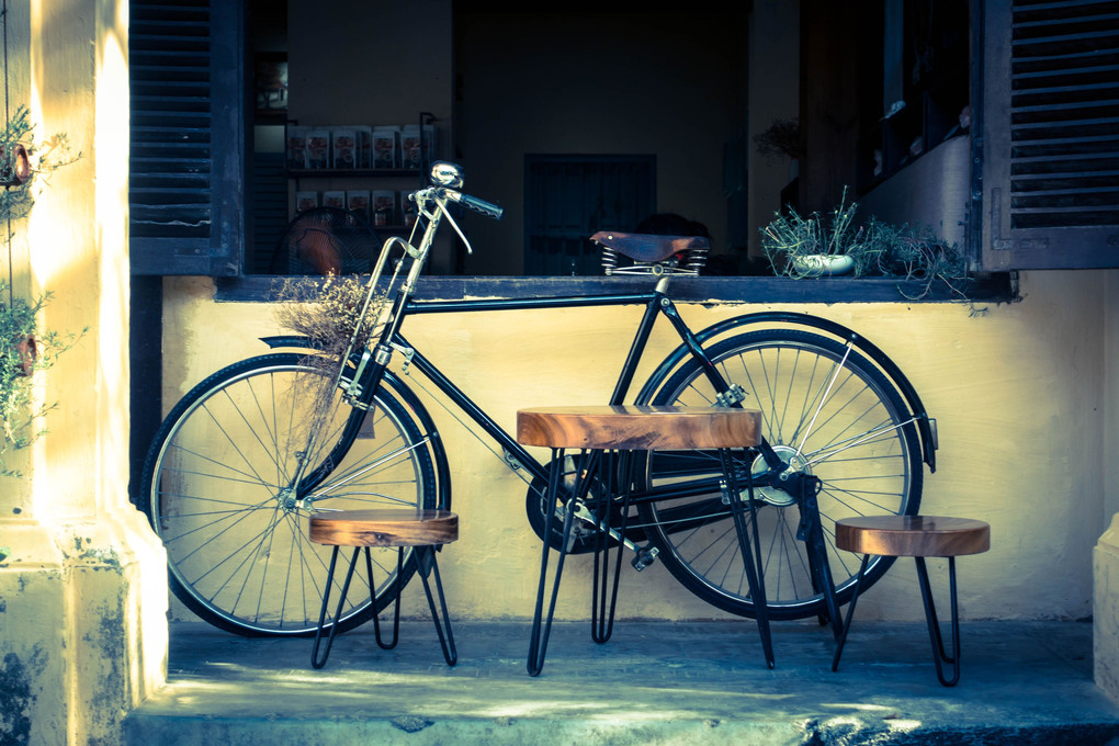 Cafe with a bicycle