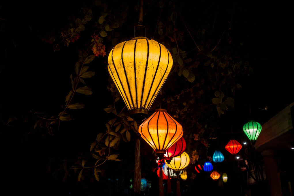 Lanterns along the street