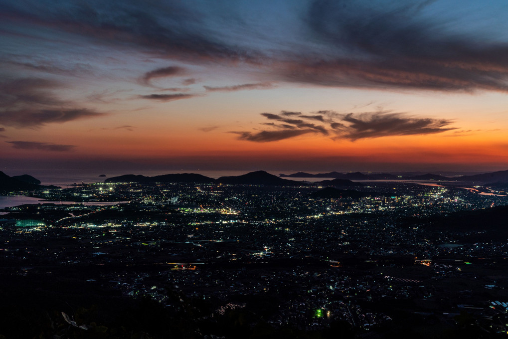 大平山からの夕景