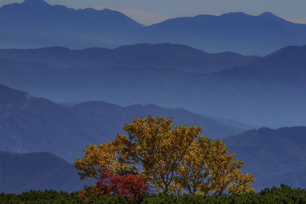 乗鞍岳の紅葉と風景