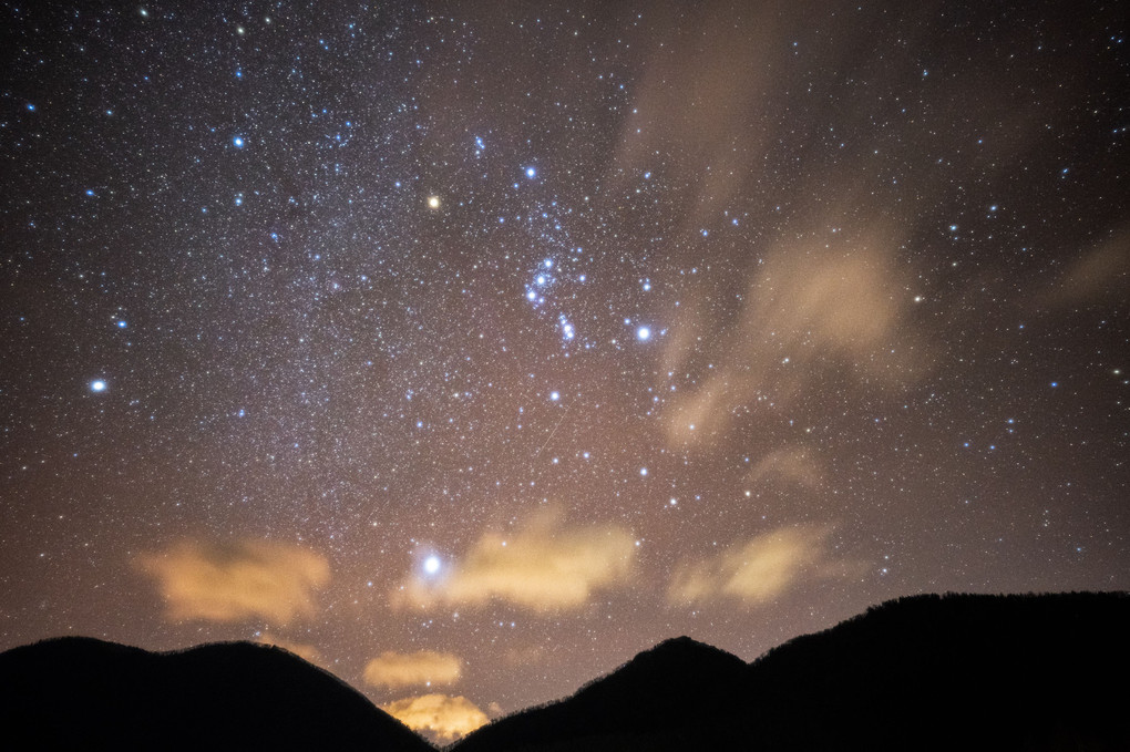 オリオン座流星群－北海道 然別湖