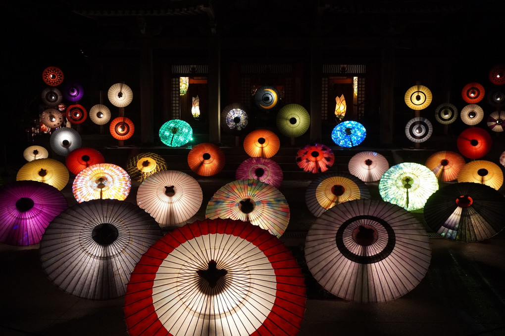 大山寺の和傘灯り