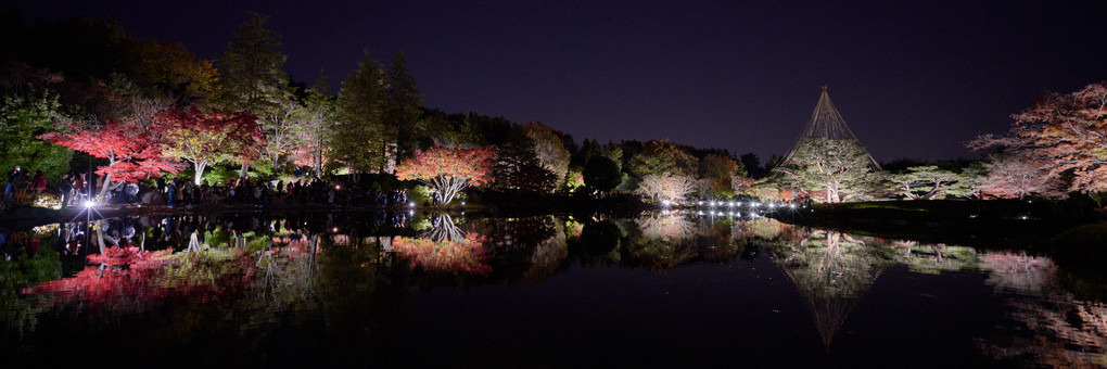 ワイドで見る昭和記念公園の「夜の秋散歩」