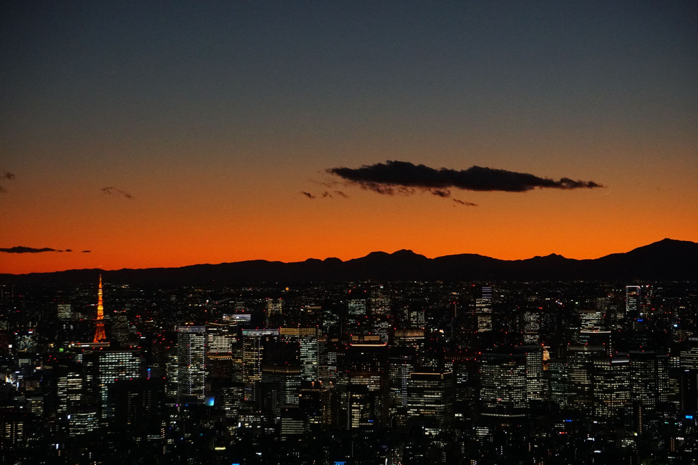 夕景と夜景のはざま