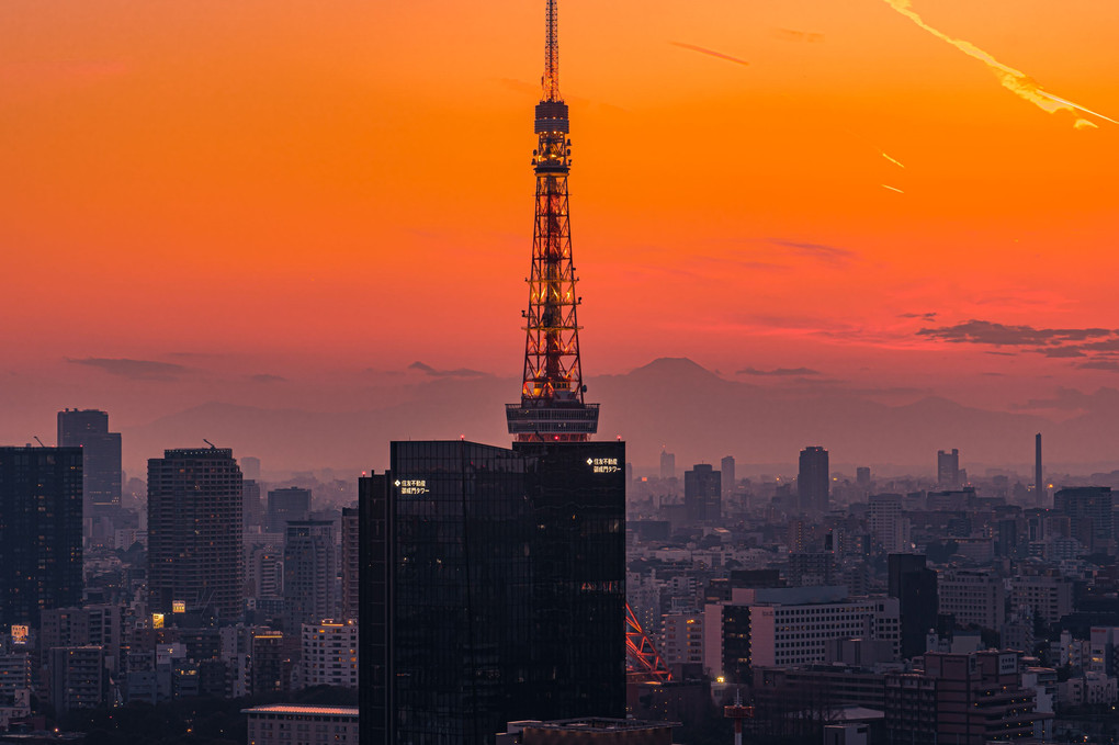 Tokyotower with Mt.Fuji