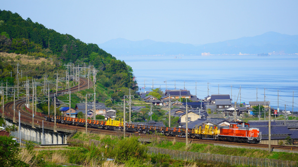 琵琶湖のＤＤ５１工事用臨時列車