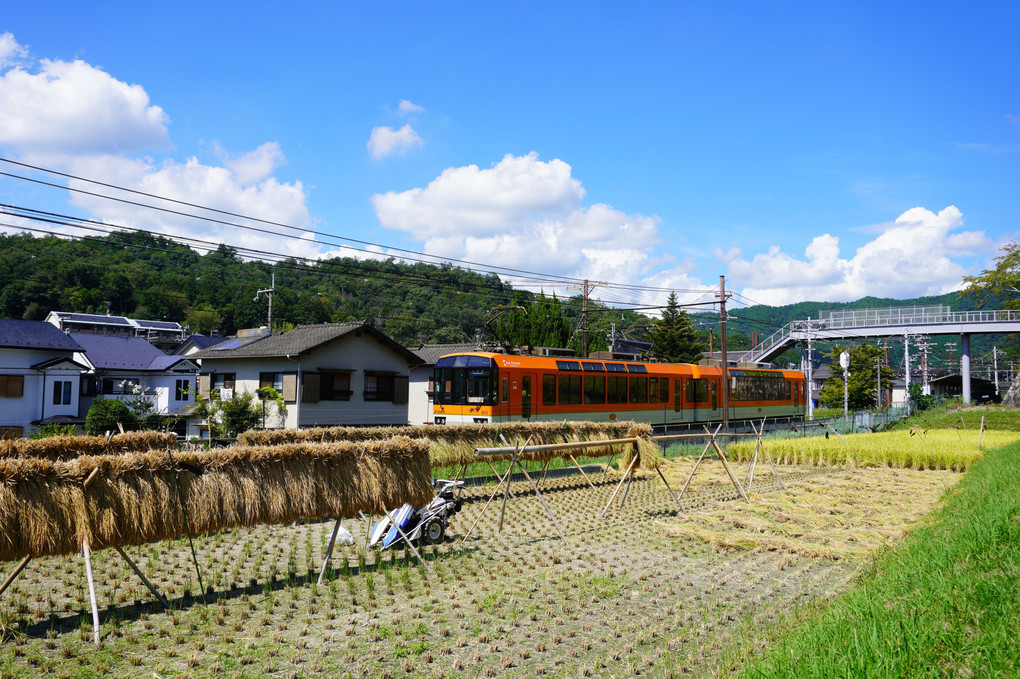 収穫の秋　叡山電鉄 