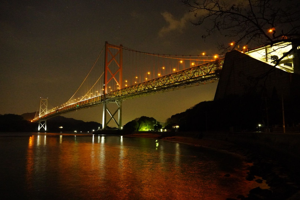 月あかりの因島大橋