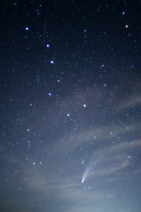 ネオワイズ彗星＆北斗七星＆スターリンク衛星