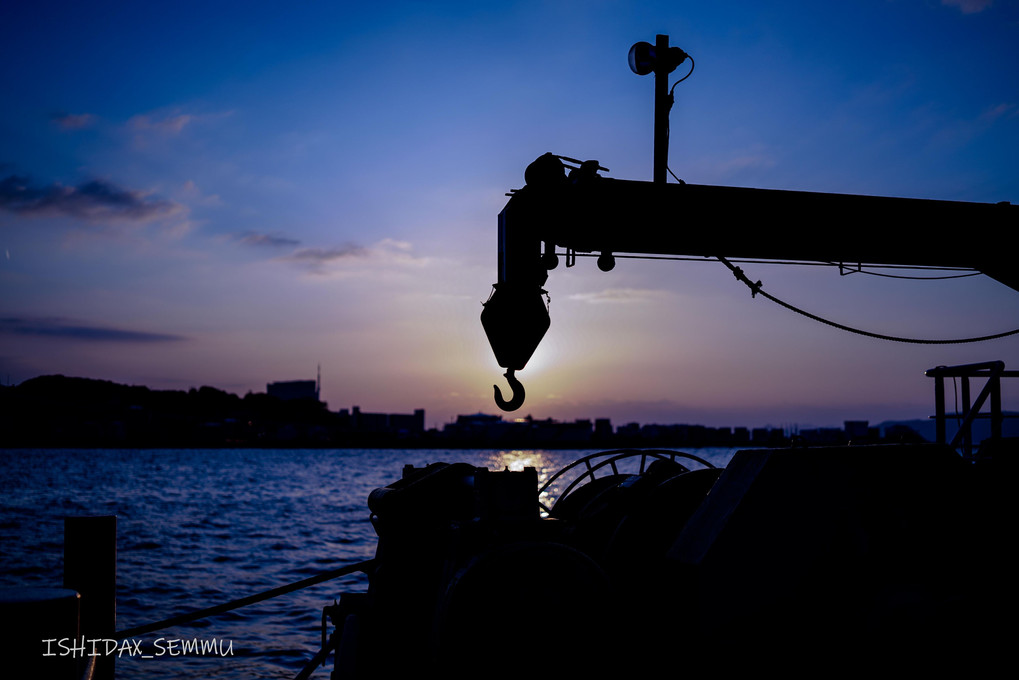 博多湾の夕陽