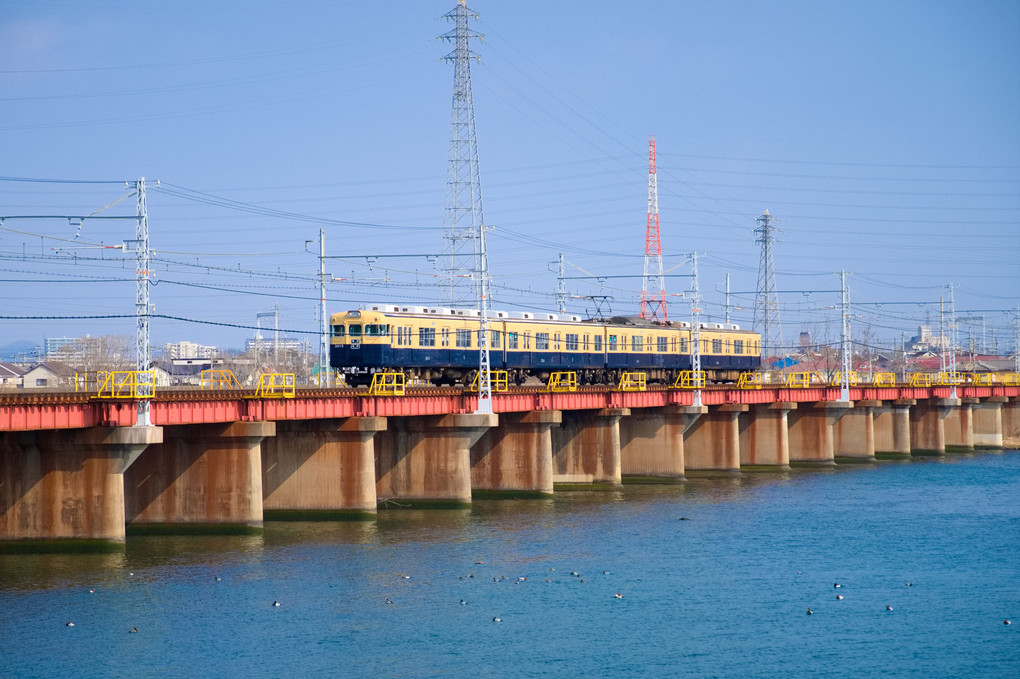 橋梁を渡る #山陽電気鉄道#