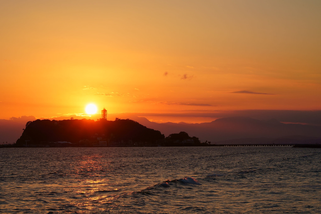 夕景 江の島