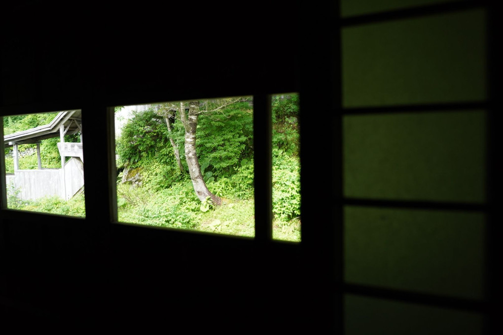 三斗小屋温泉　窓からの情景