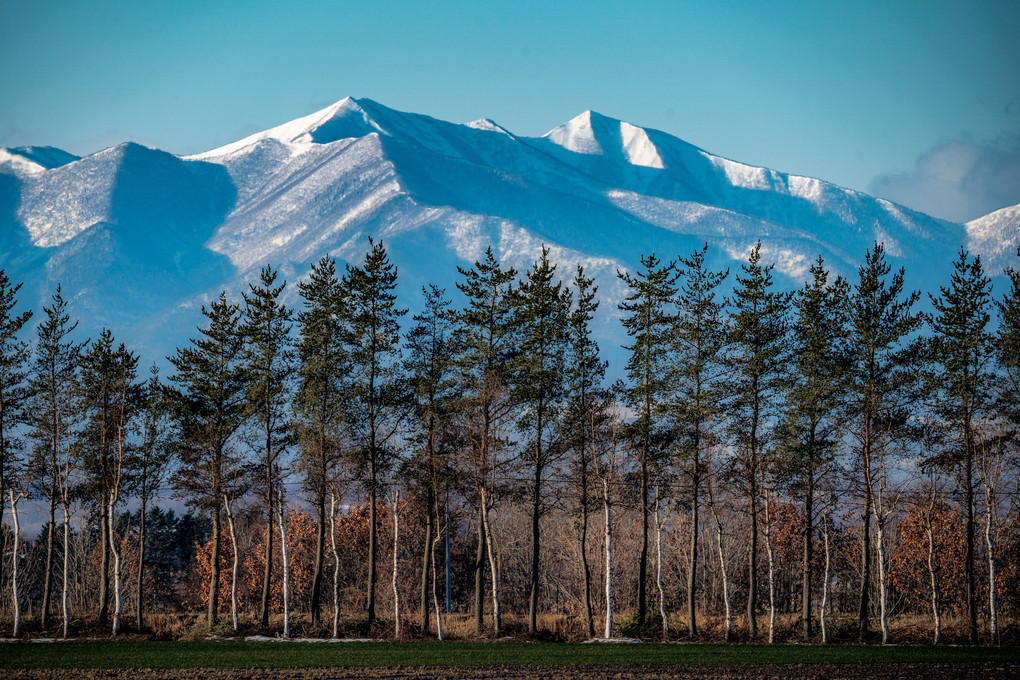 大雪の山々