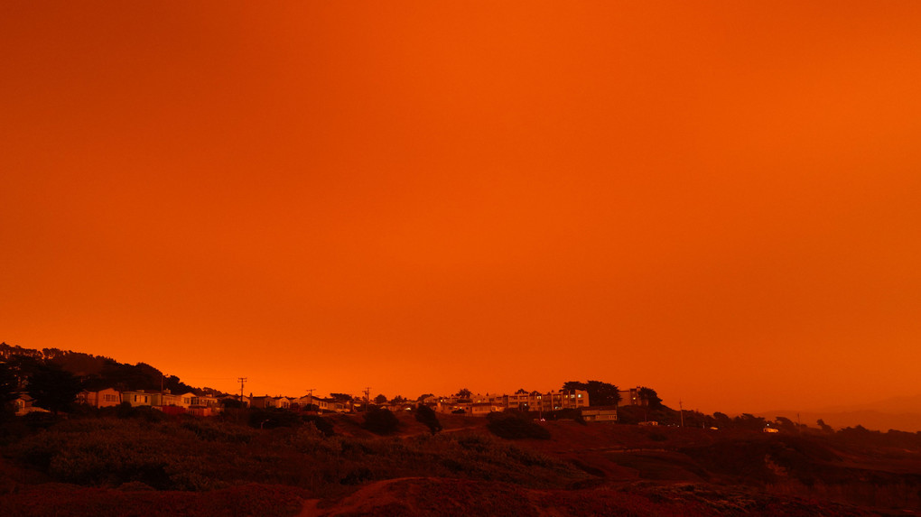 カリフォルニアの火事で