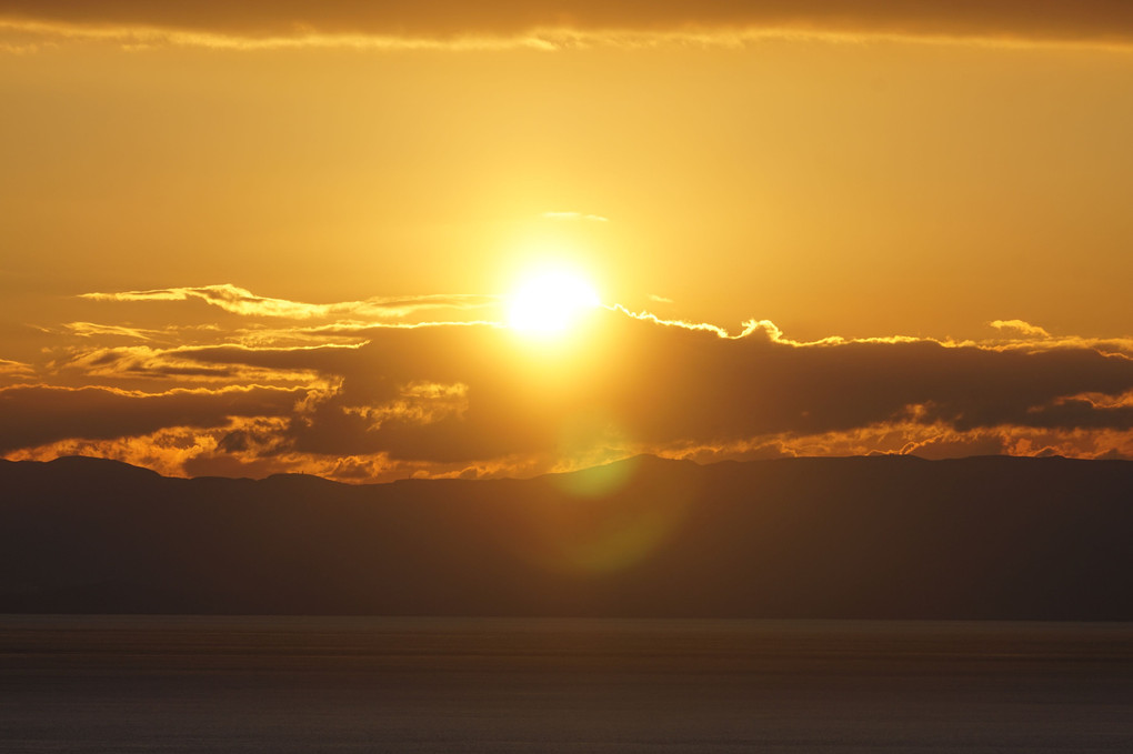 江の島シーキャンドルの夕日