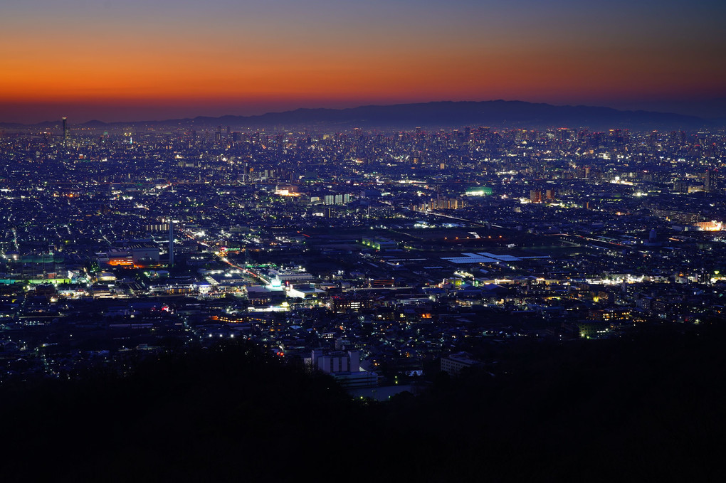 水呑地蔵尊から見る夜景