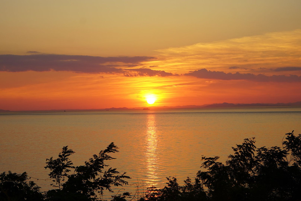 淡路島で見た夕陽