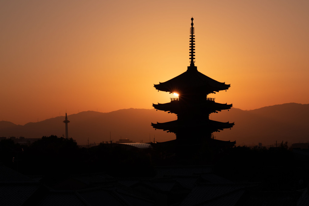 京の夕焼け（八坂の塔）1