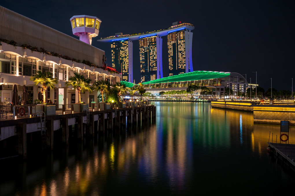 Night walk at Marina Bay, Singapore