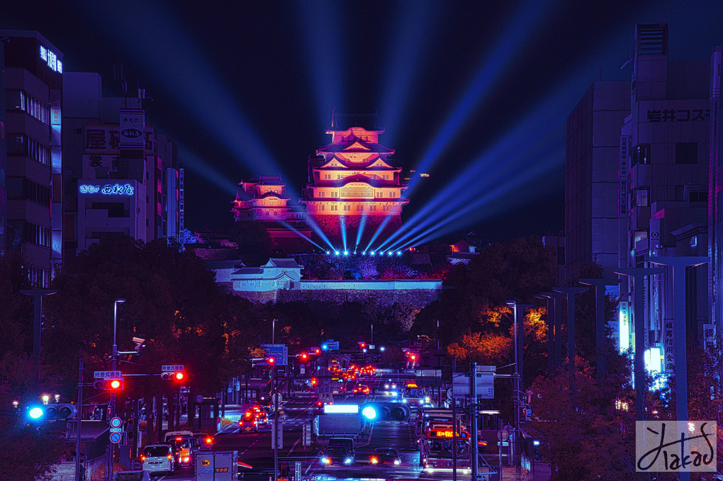 姫路城イルミネーションイベント『シロノヒカリ 白鷺が輝く夜』