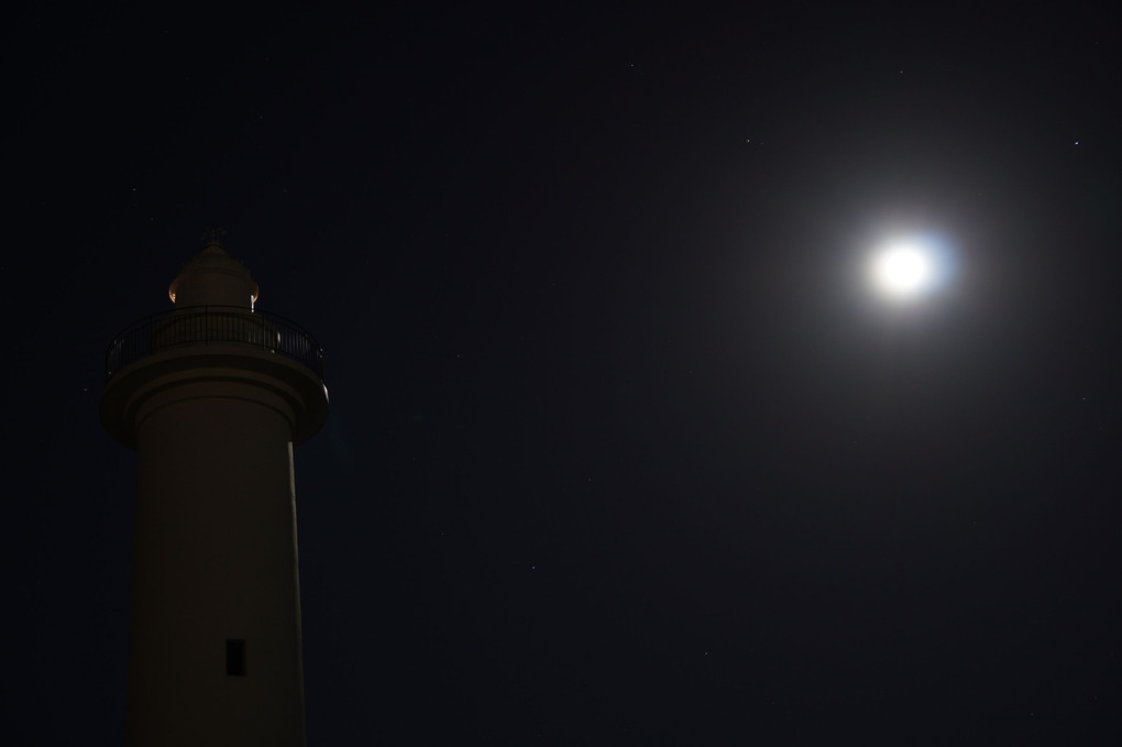 月夜の鹿嶋灯台