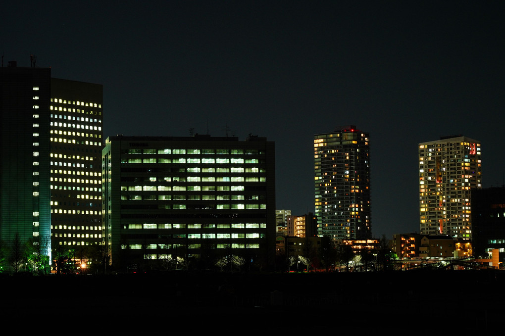 東京から見た川崎の夜景