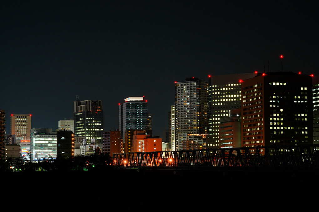 東京から見た川崎の夜景