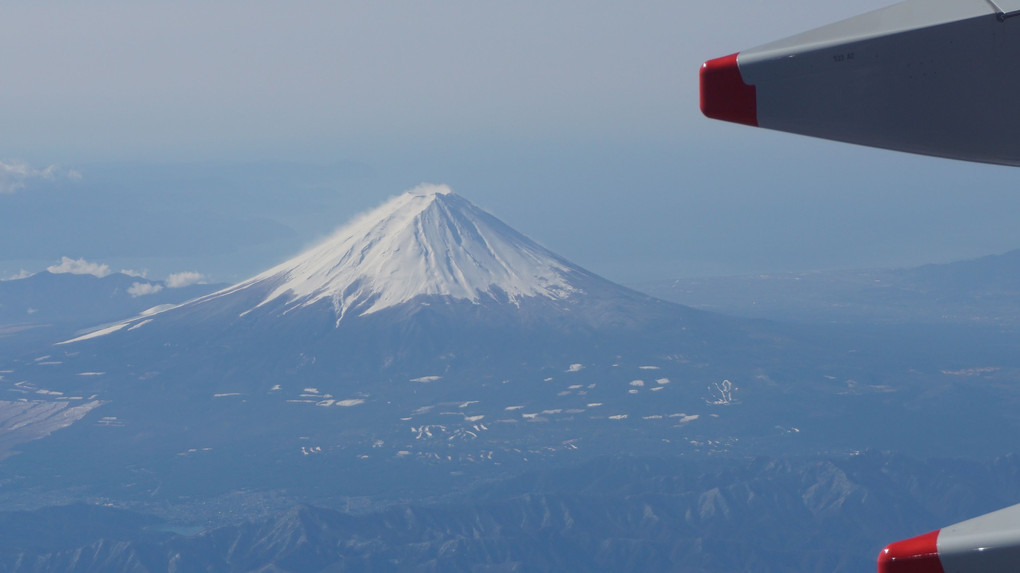 空から富士山