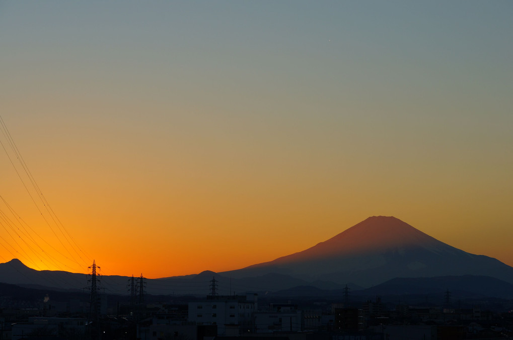 富士夕景　２．