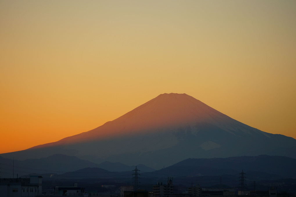富士夕景　３．