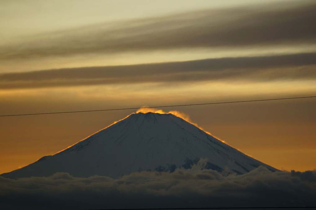 夕景の富士山②