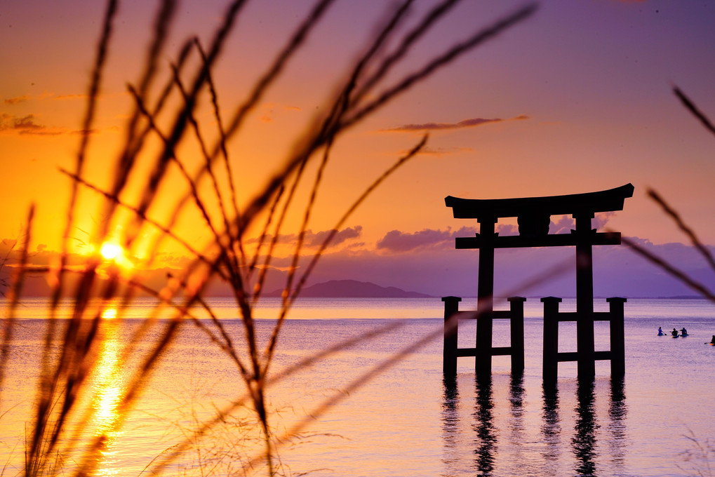 琵琶湖の夜明け