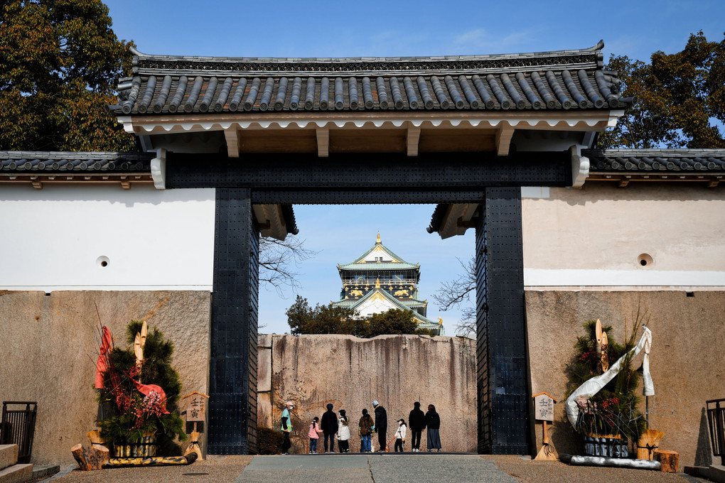 大阪城の門松