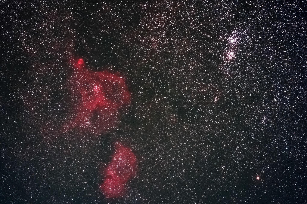 ハート星雲、胎児星雲、二重星団