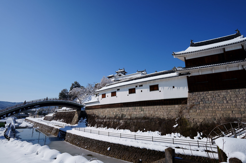 雪の福知山城