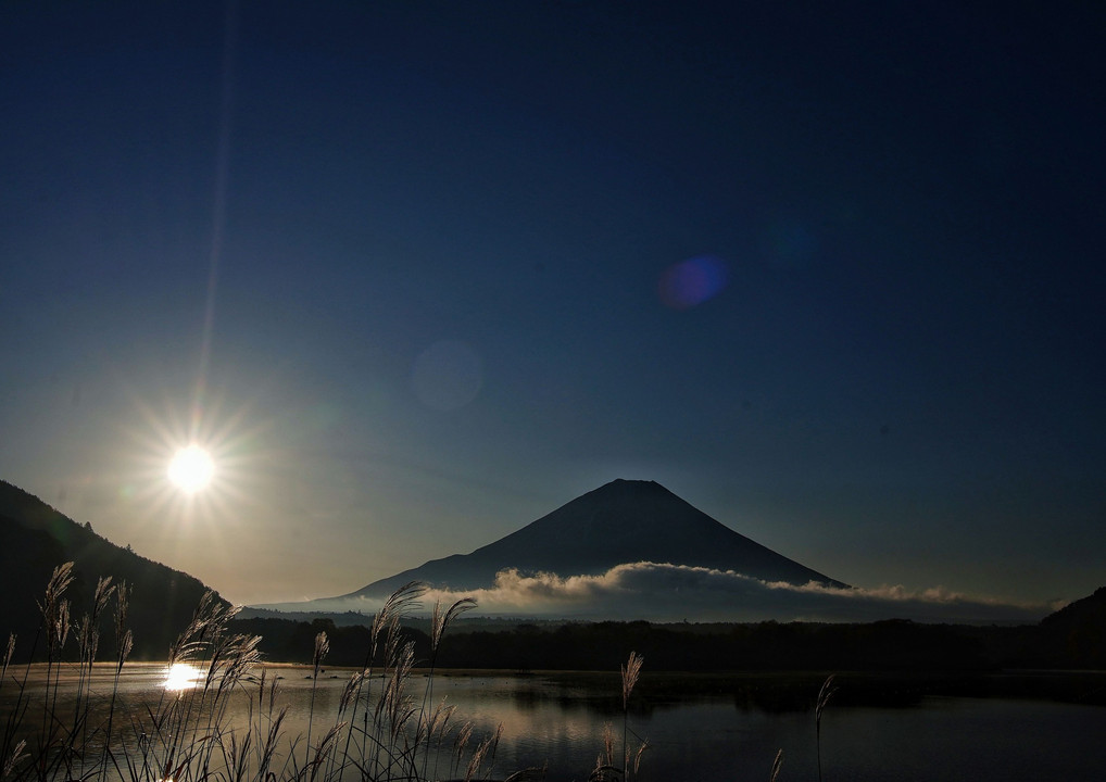 Lake Shōji and Mt.Fuji 