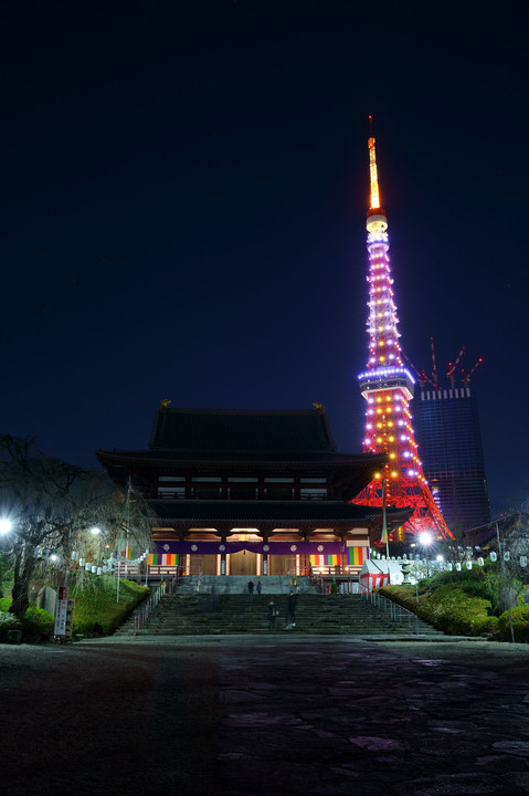 元旦 増上寺 東京タワー