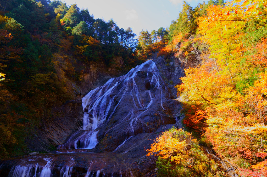 秋深まる姥ヶ滝