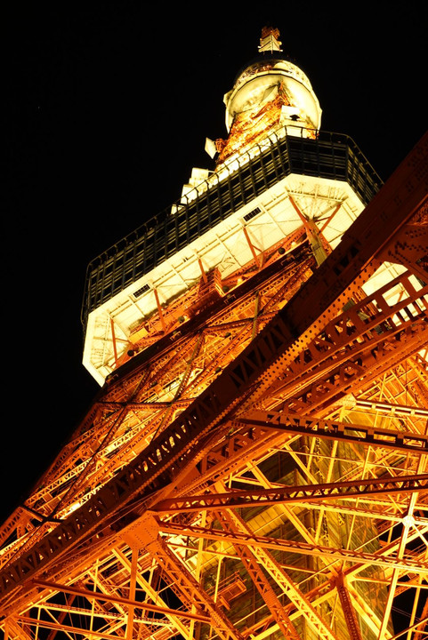 朱色に煌めく東京タワー