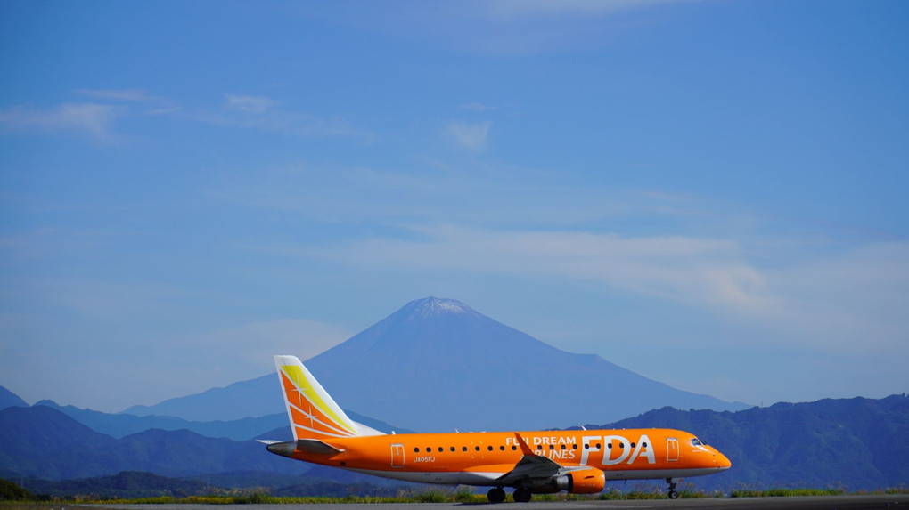 富士山とオレンジ